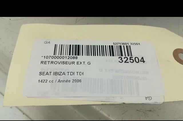 Retroviseur exterieur gauche Seat IBIZA III (6L1) 1.4 tdi (2002-2005) occasion