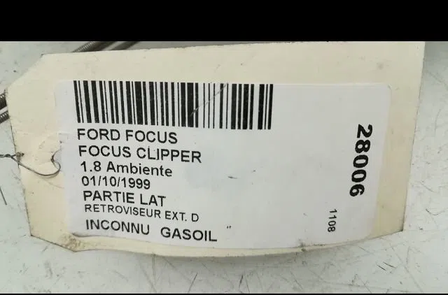 Retroviseur exterieur manuel droit FORD FOCUS II 2000 occasion