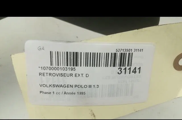 Retroviseur exterieur manuel droit VOLKSWAGEN POLO III 1995 occasion