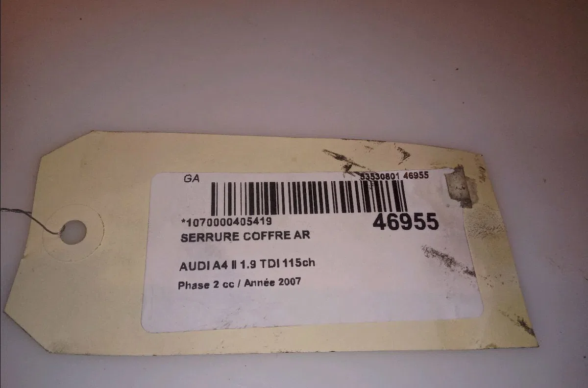 Serrure coffre arrière Audi A4 B7 (8EC) 1.9 tdi (2004-2008) 4 portes occasion