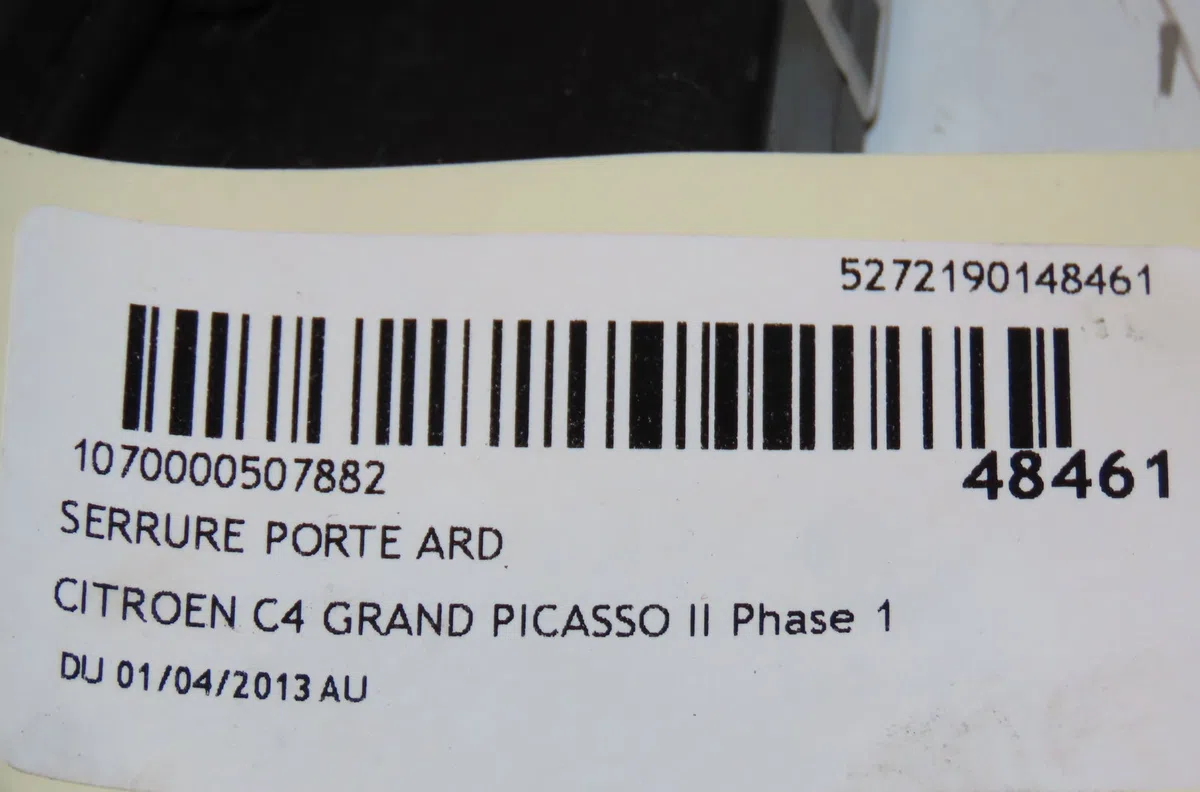 Serrure porte ard Citroen C4 GRAND PICASSO II (DA_, DE_) 1.6 bluehdi 120 (2014) occasion