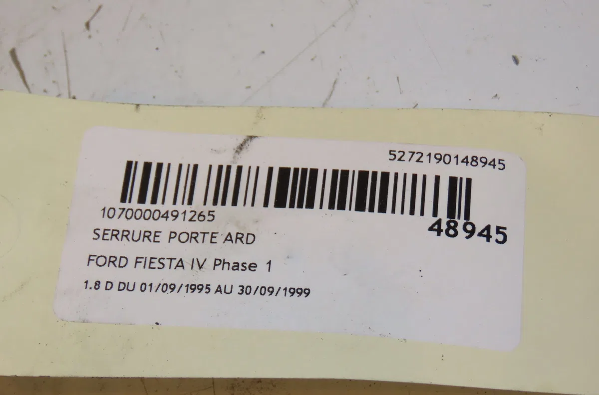 Serrure porte ard FORD FIESTA IV 1998 occasion