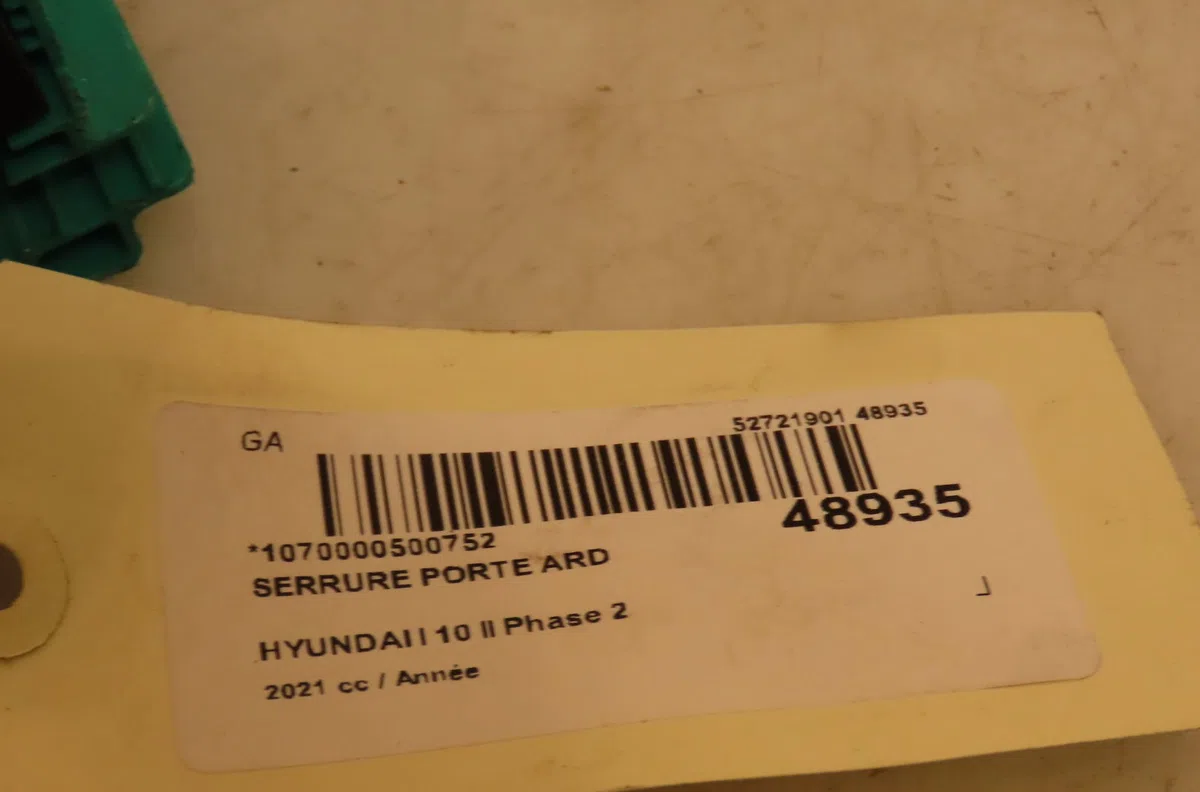 Serrure porte ard Hyundai I10 III (AC3, AI3) 1.0 t-gdi (2020) occasion