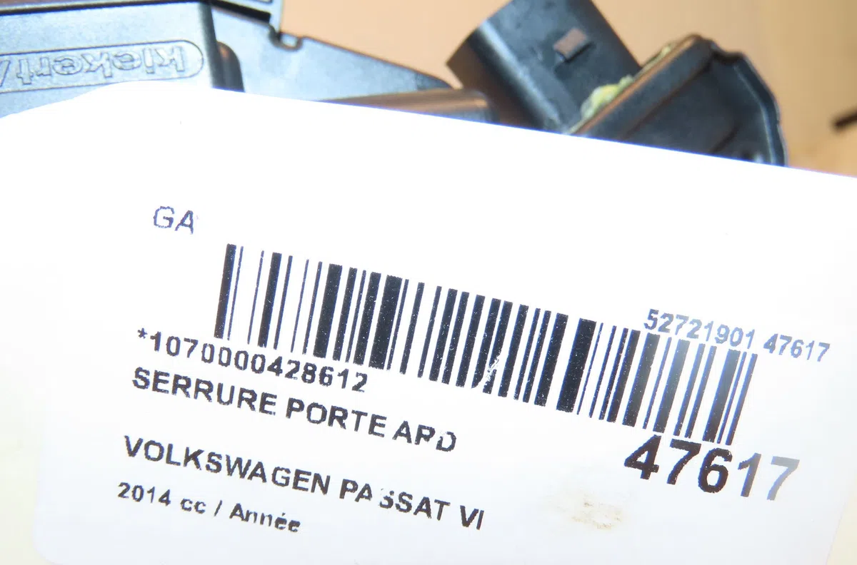 Serrure porte ard Volkswagen PASSAT B7 (362) 2.0 tdi 4motion (2010-2014) occasion
