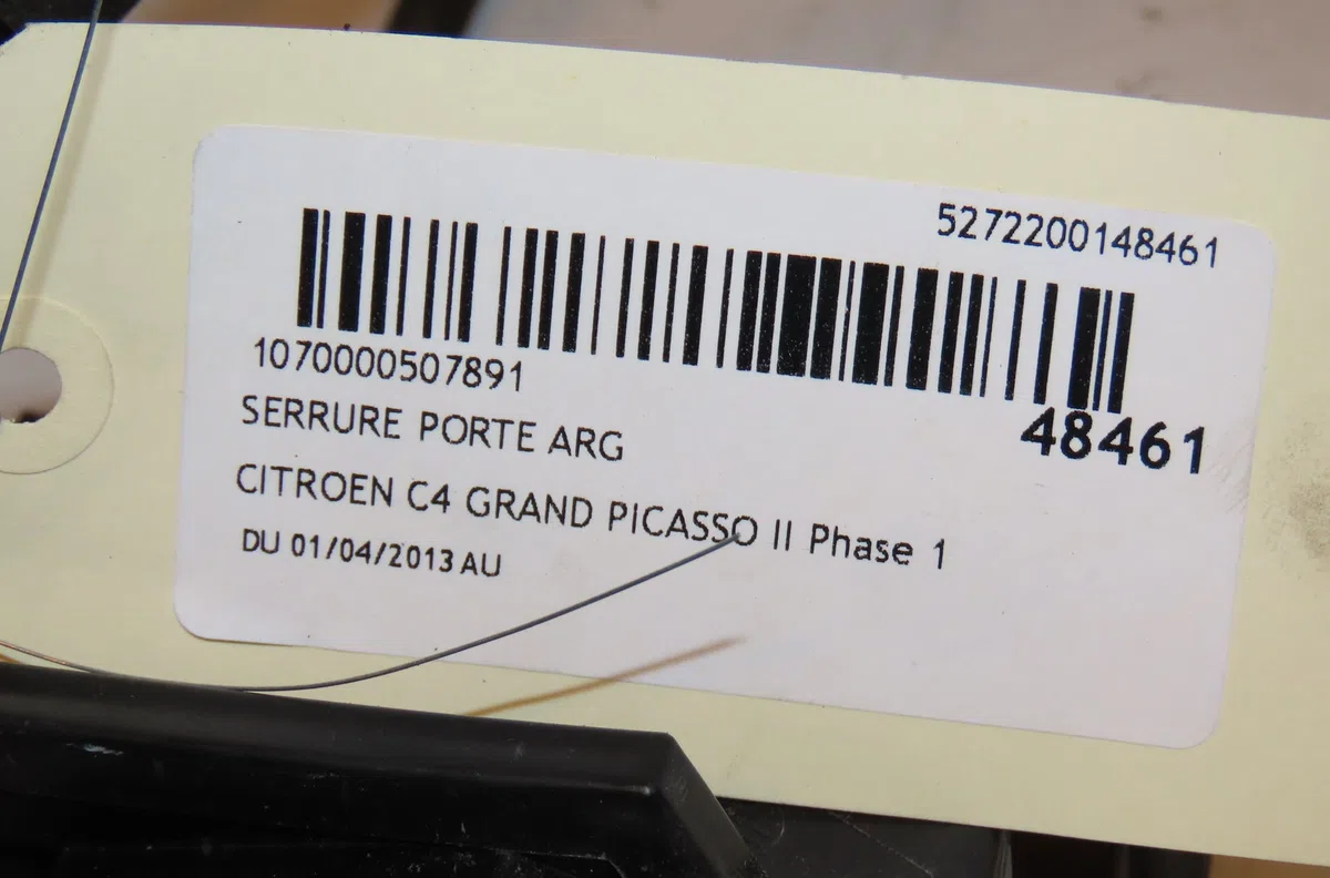 Serrure porte arg Citroen C4 GRAND PICASSO II (DA_, DE_) 1.6 bluehdi 120 (2014) occasion
