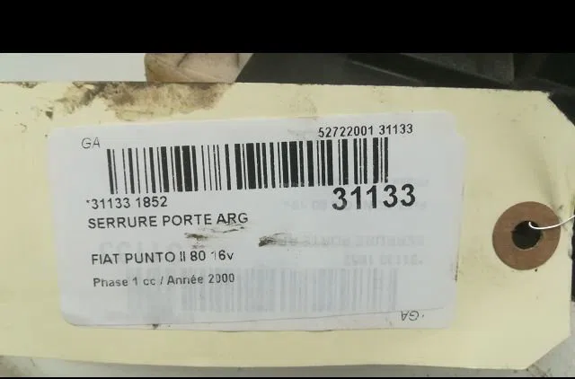 Serrure porte arg FIAT PUNTO II 2000 occasion