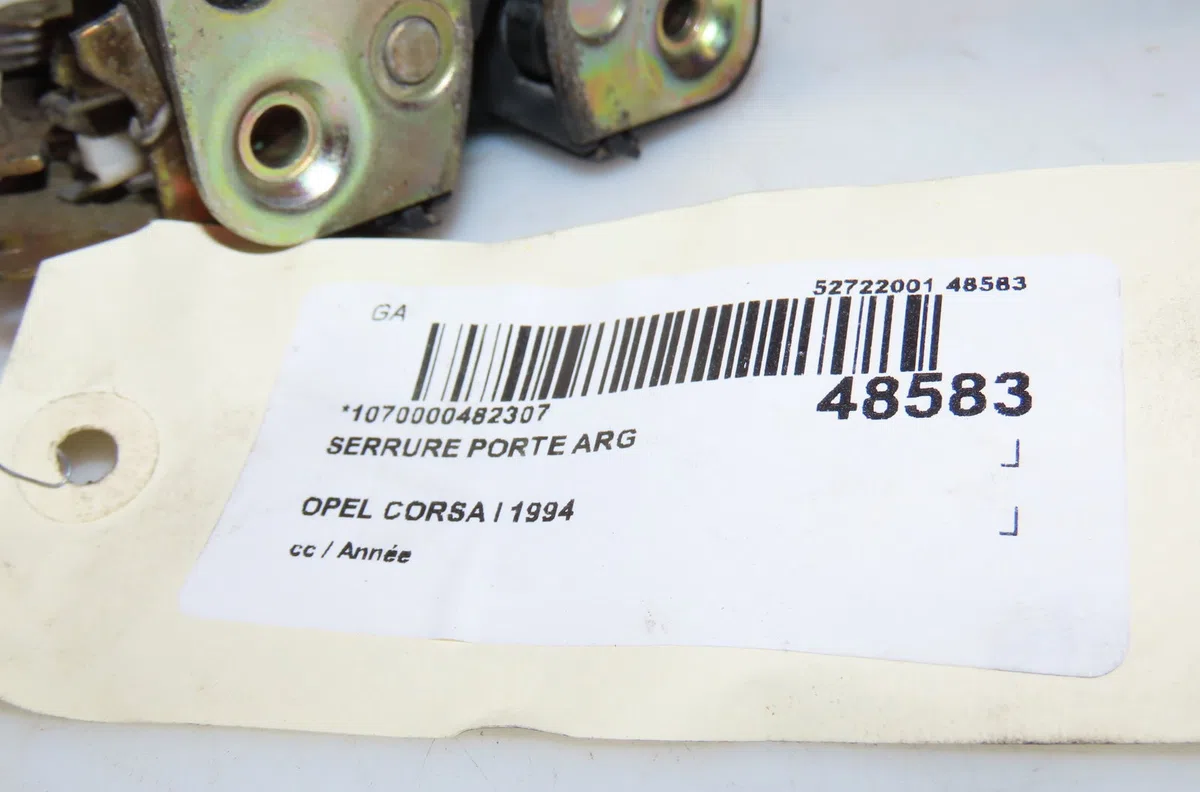 Serrure porte arg Opel CORSA B (S93) 1.5 d (f08, f68, m68) (1993-2000) occasion