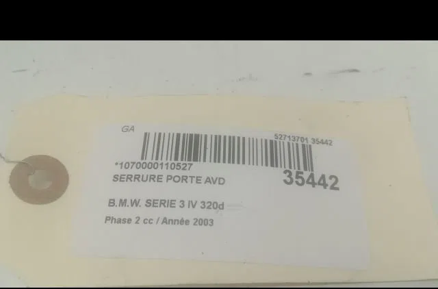 Serrure porte avd Bmw 3 (E46) 320 d (1998-2001) occasion