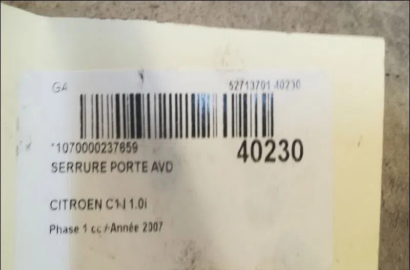 Serrure porte avd Citroen C1 (PM_, PN_) 1.0 (2005-2014) 5 portes occasion