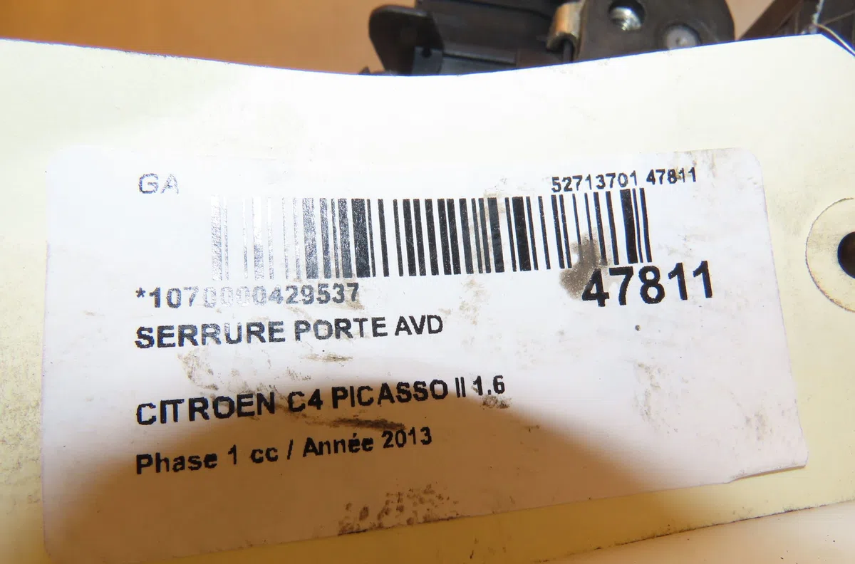 Serrure porte avd Citroen C4 PICASSO II 1.6 hdi - bluehdi 115 (2013) 5 portes occasion