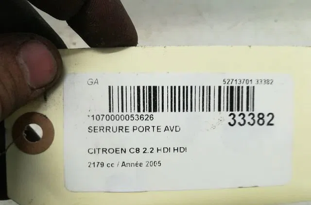 Serrure porte avd Citroen C8 (EA_, EB_) 2.2 hdi (2002) occasion