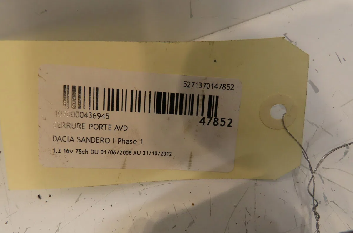 Serrure porte avd Dacia SANDERO 1.2 16v (2008) 5 portes occasion