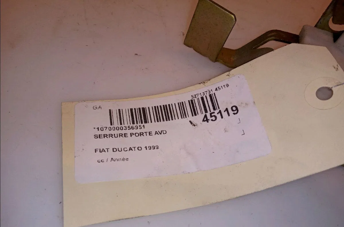 Serrure porte avd Fiat DUCATO Camion plate-forme-Châssis (230_) 1.9 td (1994-2002) occasion