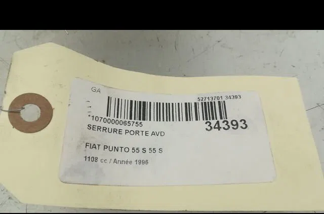 Serrure porte avd Fiat PUNTO (176_) 55 1.1 (1993-1999) occasion