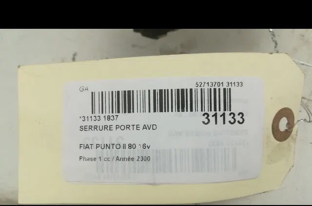 Serrure porte avd FIAT PUNTO II 2000 occasion