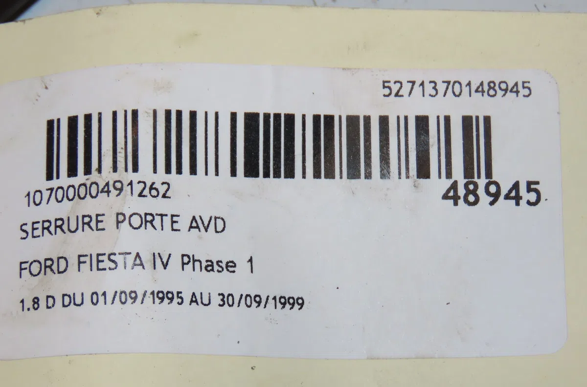 Serrure porte avd FORD FIESTA IV 1998 occasion