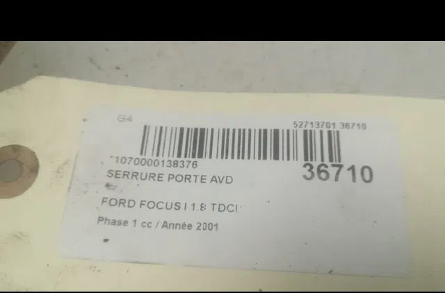 Serrure porte avd Ford FOCUS I (DAW, DBW) 1.8 tdci (2001-2004) occasion