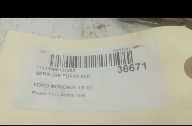 Serrure porte avd Ford MONDEO I (GBP) 1.8 td (1993-1996) occasion