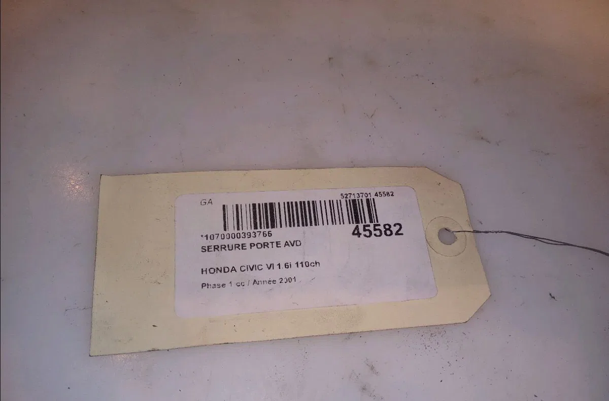 Serrure porte avd Honda CIVIC VII Hatchback (EU, EP, EV) 1.6 i (ep2, eu8, eu6) (2001-2005) occasion