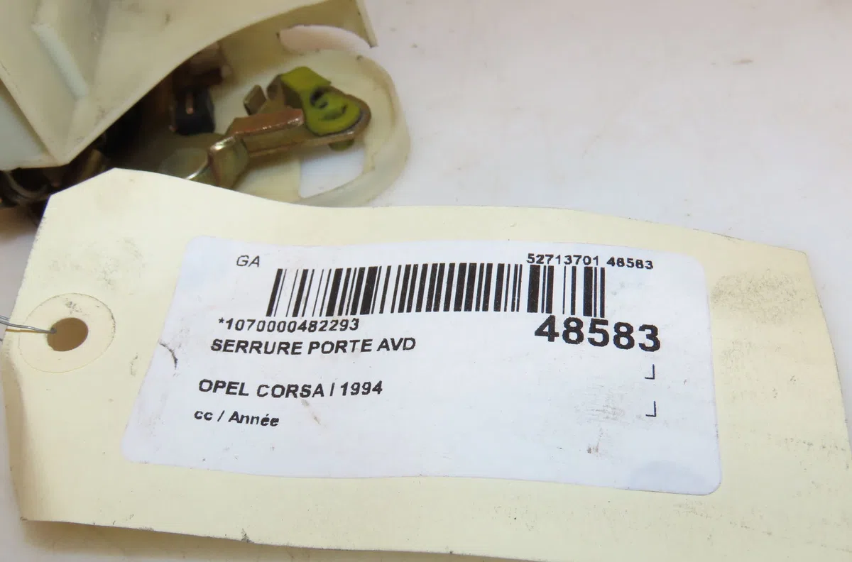 Serrure porte avd Opel CORSA B (S93) 1.5 d (f08, f68, m68) (1993-2000) occasion