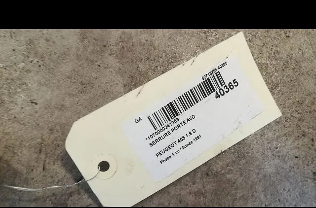 Serrure porte avd Peugeot 405 I (15B) 1.9 diesel (1988-1992) occasion