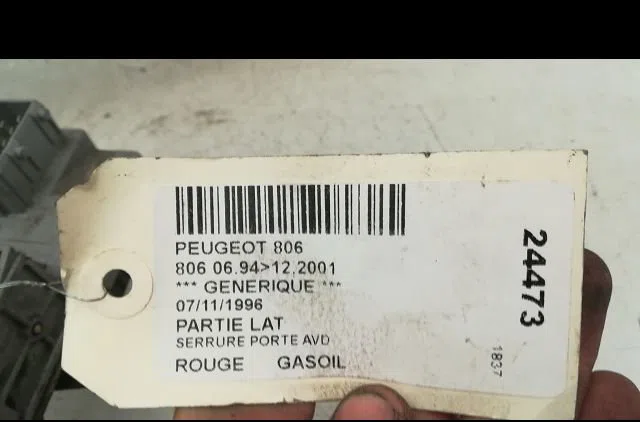 Serrure porte avd PEUGEOT 806 1997 occasion
