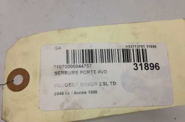Serrure porte avd Peugeot BOXER Camionnette (230L) 2.5 td (1994-2002) occasion