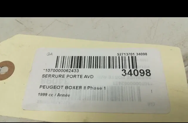Serrure porte avd PEUGEOT BOXER I 1999 occasion
