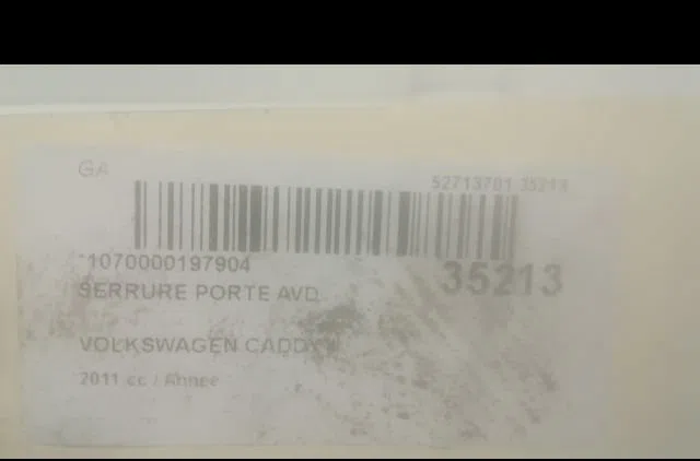 Serrure porte avd Volkswagen CADDY III Camionnette-Monospace (2KA, 2KH, 2CA, 2CH) 1.6 tdi (2010-2015) occasion