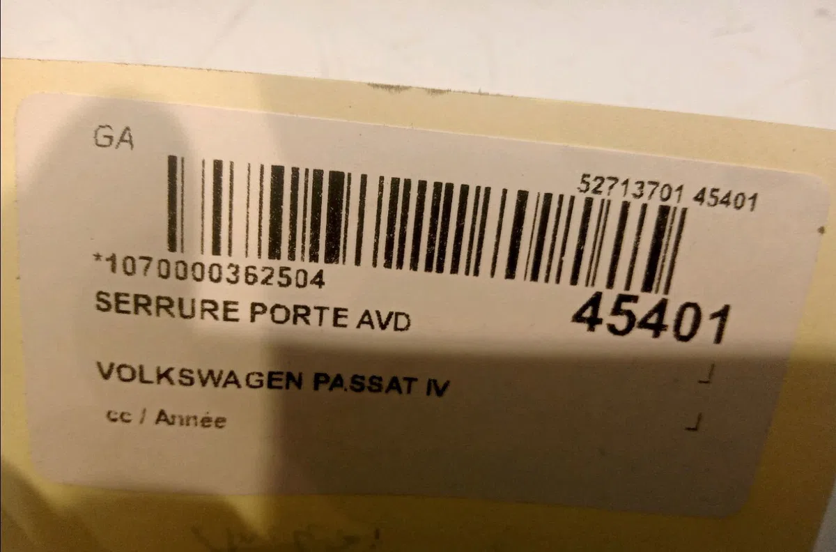 Serrure porte avd Volkswagen PASSAT B6 Variant (3C5) 2.0 tdi (2005-2010) 5 portes occasion