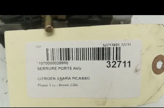 Serrure porte avg Citroen XSARA PICASSO (N68) 1.6 hdi (2004-2011) 5 portes occasion