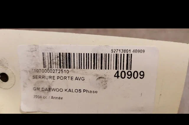Serrure porte avg Daewoo KALOS (KLAS) 1.2 (2003) occasion