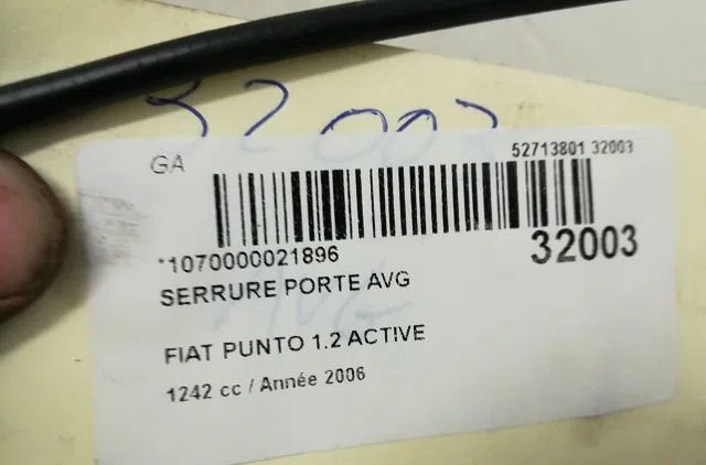 Serrure porte avg FIAT GRANDE PUNTO III 2006 occasion