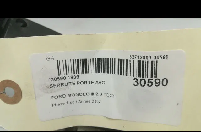 Serrure porte avg FORD MONDEO II 2002 occasion