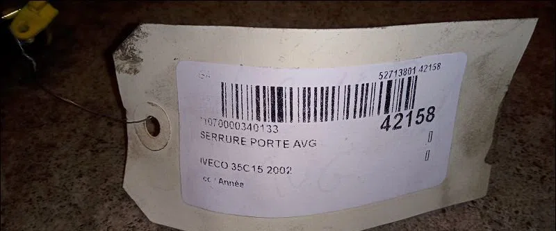 Serrure porte avg Iveco DAILY III Camionnette 35 s 15 v, 35 c 15 v (a6hcv3b2, a6hbv4b2, a6hc41b2,... (2002-2007) occasio
