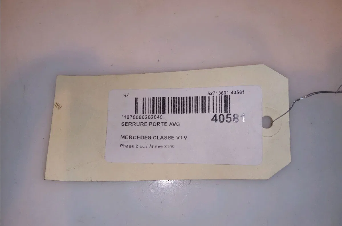 Serrure porte avg Mercedes-benz CLASSE V (638-2) V 220 cdi (638.294) (1999-2003) occasion