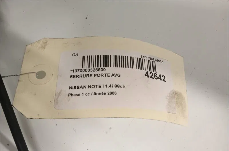 Serrure porte avg Nissan NOTE (E11, NE11) 1.6 (2006-2012) occasion