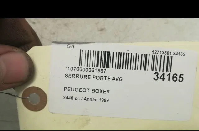 Serrure porte avg Peugeot BOXER Autobus-Autocar (230P) 2.5 d (1994-2002) occasion