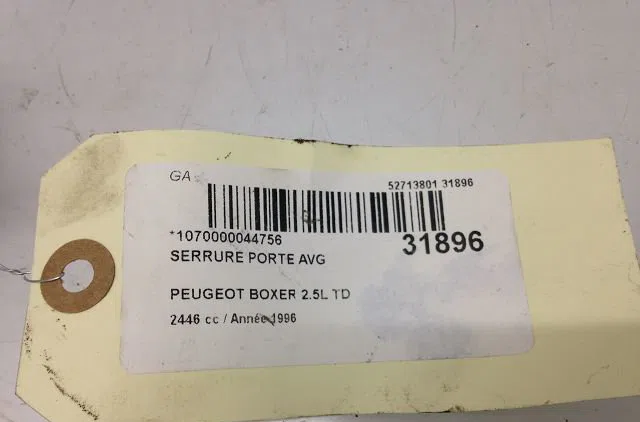 Serrure porte avg Peugeot BOXER Camionnette (230L) 2.5 td (1994-2002) occasion
