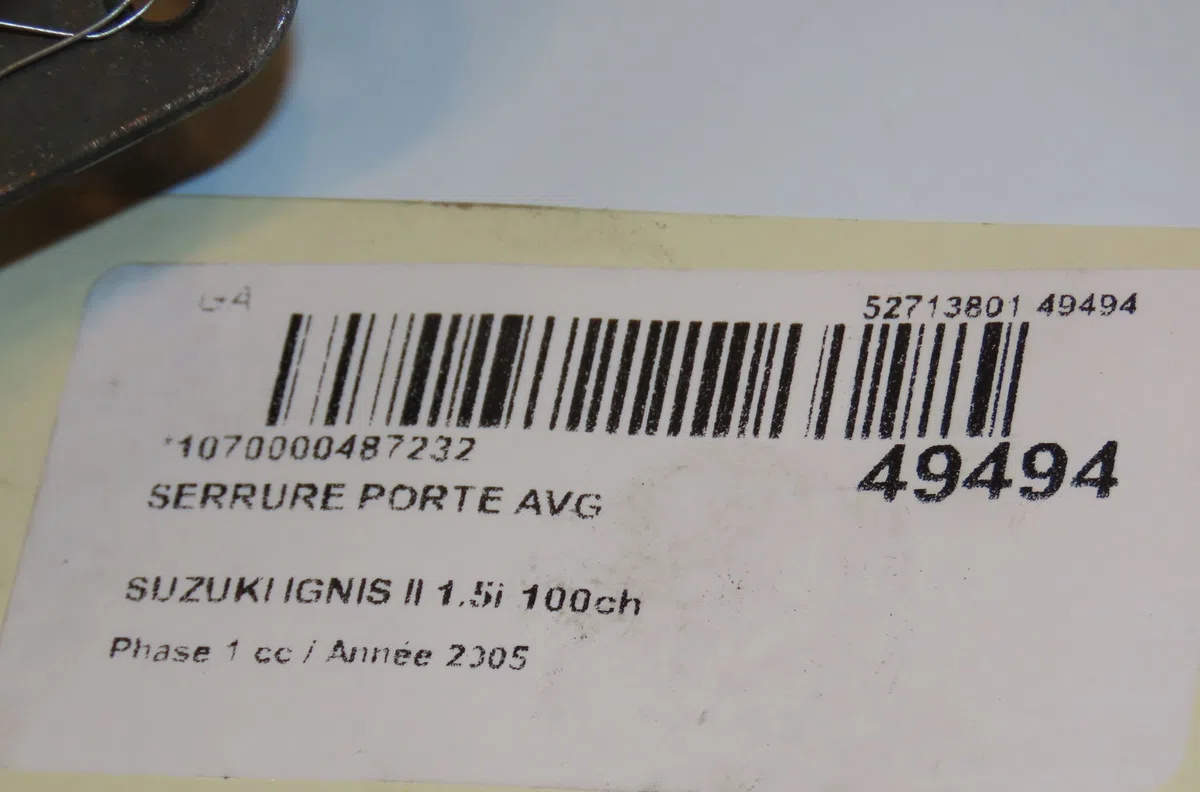 Serrure porte avg Suzuki IGNIS II (MH) 1.5 4x4 (rm415) (2003) occasion