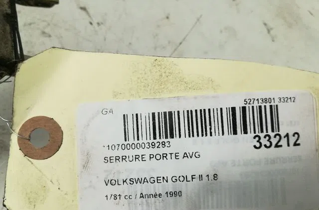 Serrure porte avg VOLKSWAGEN GOLF II 1990 occasion