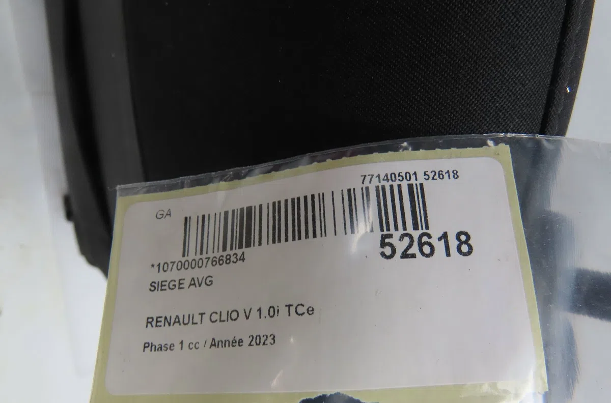 Siège avant gauche Renault CLIO V (B7_) Tce 90 (b7mt) (2020) occasion