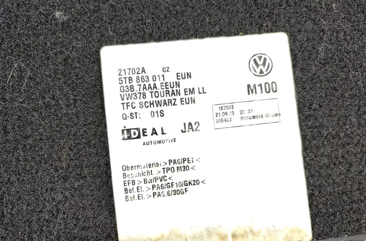 Tapis de sol VOLKSWAGEN TOURAN 3 occasion
