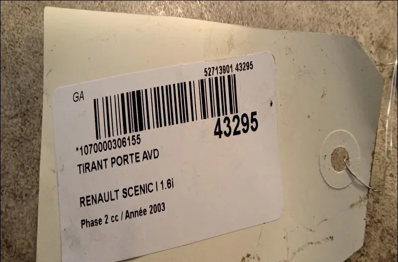 Tirant porte avd Renault SCÉNIC I Monospace (JA0-1_, FA0_) 1.6 (ja00, ja16, ja15, ja19, ja1v, ja2b, ja2c, ja0b,... (1999