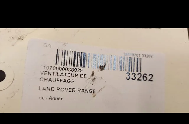 Ventilateur de chauffage Land rover RANGE ROVER I 2.5 td 4x4 (1989-1992) 5 portes occasion