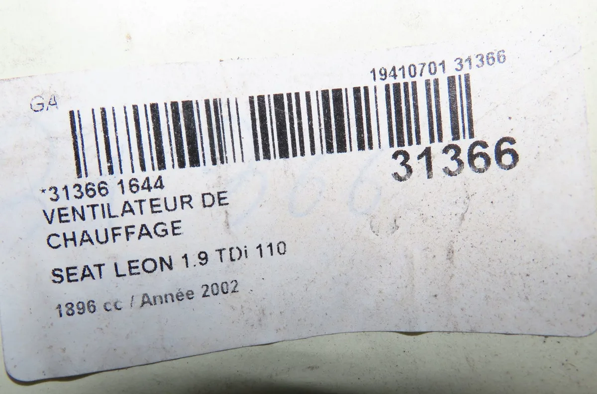 Ventilateur de chauffage SEAT LEON I 2002 occasion