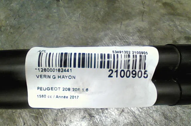 Verin gauche hayon Peugeot 208 I (CA_, CC_) 1.6 bluehdi 100 (2015) 5 portes occasion