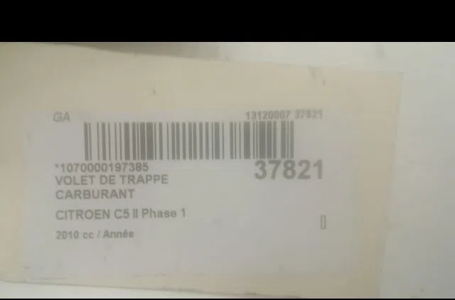 Volet de trappe carburant Citroen C5 III (RD_) 2.0 hdi 140 (2008) 4 portes occasion